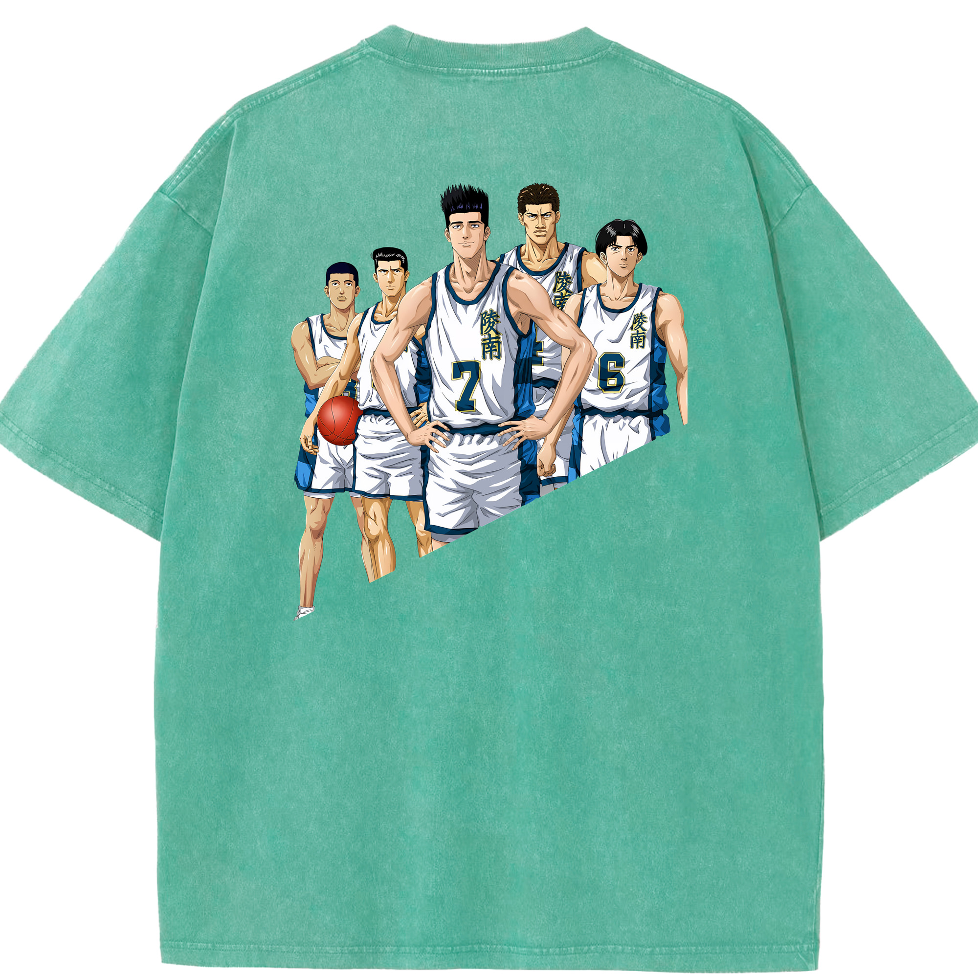 （画像用） SLAM DUNK／スラムダンク 綿100% ヴィンテージ風 半袖Tシャツ（背面プリント）